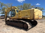 Used Excavator,Used Excavator in yard,Back of used Excavator,Side of used Komatsu Excavator,Front of used Excavator